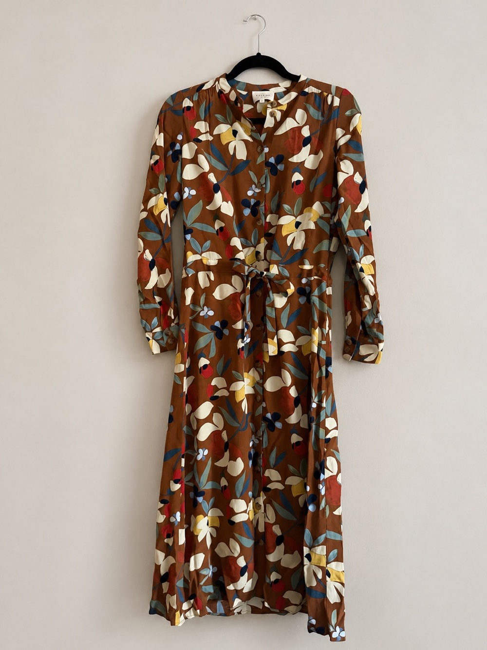 SEZANE Vicky Floral Button Down Toe Waist Dress Size 34 Size 2 - Picture 7 of 13